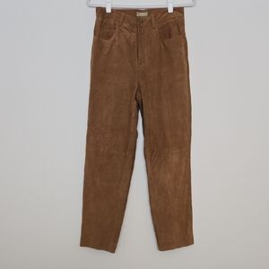 Liz Claiborne Vintage Women's Suede Strait Leg Pants Classic Quiet Luxury | 10